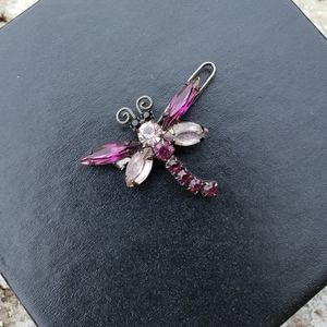 Vintage Alex & Ani Jeweled Dragonfly Hair Clip